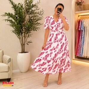 robe longue fleurie femme – coupe Évasée avec ceinture
