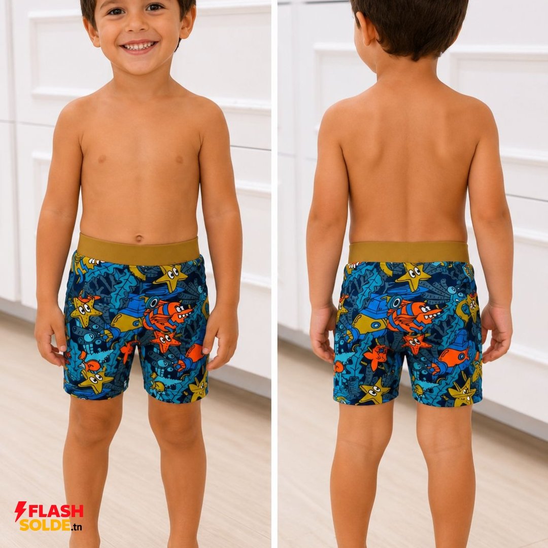 Boxer de Bain Enfant Imprimé Sponge Bob Boxer de Bain Enfant Imprimé Sponge Bob
