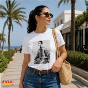 t shirt femme blanc imprimé fashion