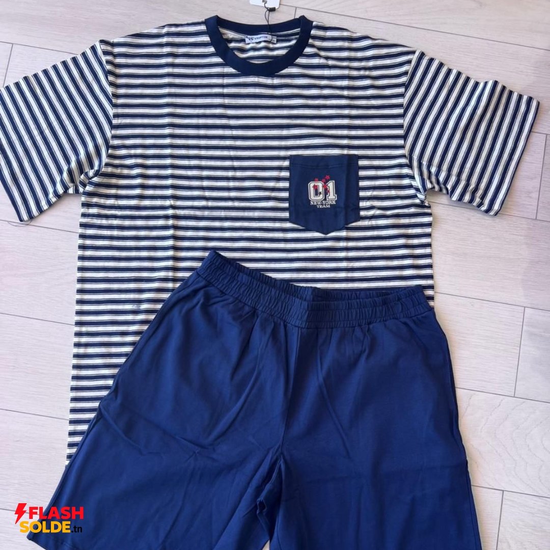 Pyjama Court Homme Été – Ensemble T-shirt & Short Pyjama Court Homme Été – Ensemble T-shirt & Short