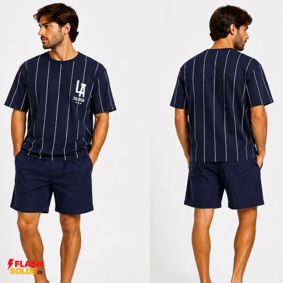 Pyjama Court Homme Été – Ensemble T-shirt & Short Pyjama Court Homme Été – Ensemble T-shirt & Short