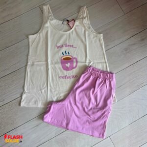 pyjama femme débardeur & short – but first cafecito